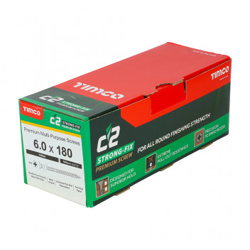 TIMCO C2 STRONG-FIX PZ CSK ZYP 6.0 x 180 100 PCS