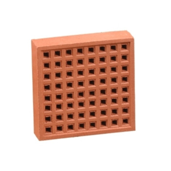 AIR BRICK SQUARE HOLE RED (YA15R) 220 X 220MM