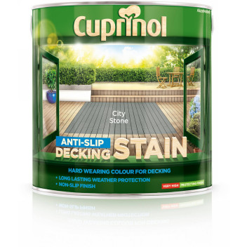 CUPRINOL ANTI-SLIP DECKING STAIN CITY STONE 2.5L