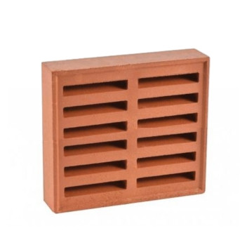 AIR BRICK LOUVRED RED (YA18R) 220 X 220MM
