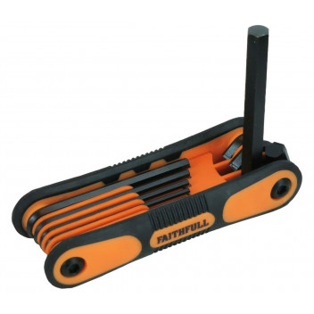 FAITHFULL FOLDING HEX KEY SET (8) METRIC