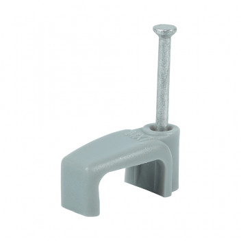 TIMCO FLAT TWIN&EARTH CABLE CLIP GRY To fit 6.0mm 100 PCS