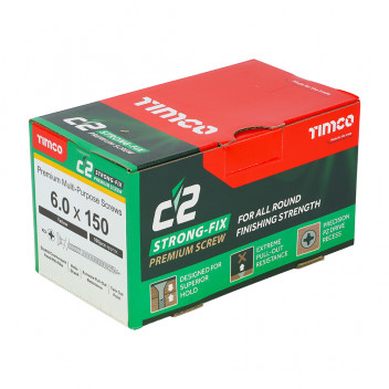 TIMCO C2 STRONG-FIX PZ CSK ZYP 6.0 x 150 100 PCS