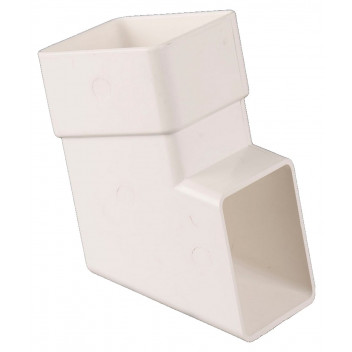 65MM SQUARE DOWNPIPE SHOE WHITE BR516W