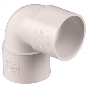 40MM SOLVENT WASTE KNUCKLE BEND 90 WHITE W2120WP