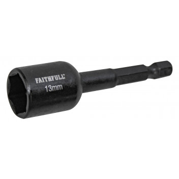 FAITHFULL MAG IMPACT NUT DRIVER 13MM X 1/4IN HEX