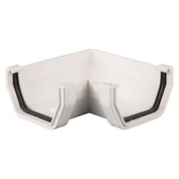 114MM SQUARE GUTTER ANGLE 90 WHITE BR058W