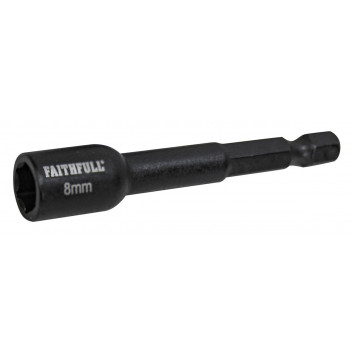 FAITHFULL MAG IMPACT NUT DRIVER 8MM X 1/4IN HEX