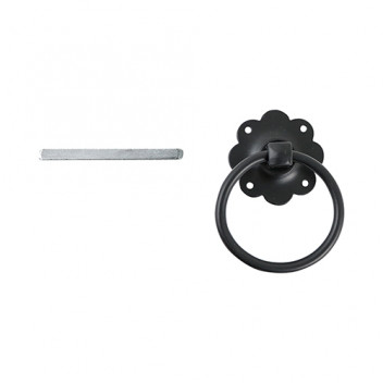 TIMCO RING GATE LATCH - PLAIN BLACK 6in 1 EA