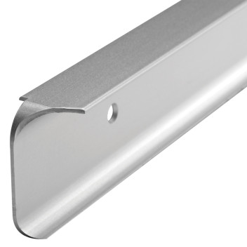 WORKTOP CORNER 40MM SATIN SILVER - BULLNOSE