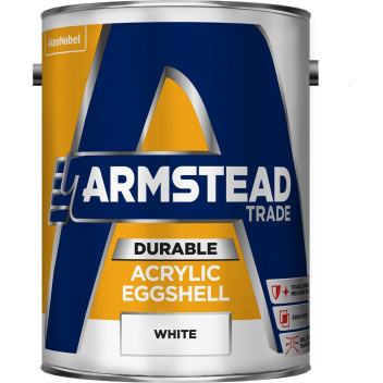 ARMSTEAD DURABLE ACRYLIC EGGSHELL WHITE 5L