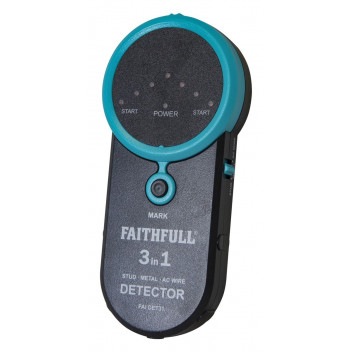 FAITHFULL 3-IN-1 DETECTOR STUD  METAL & LIVE WIRE