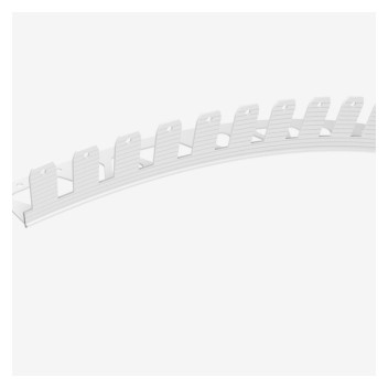 3MM THIN COAT PLASTER ARCH STOP BEAD GALV 3000MM 560A3000 GPS330