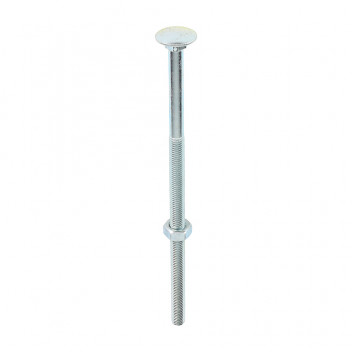 TIMCO CARRIAGE BOLT & HEX NUT - BZP M10 x 220 10 PCS