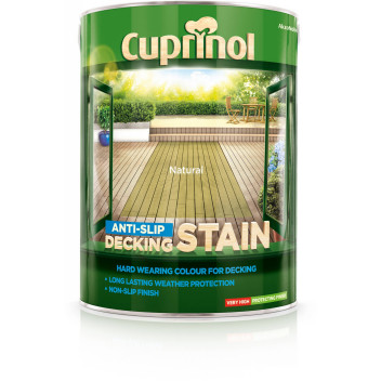 CUPRINOL ANTI-SLIP DECKING STAIN NATURAL 5L