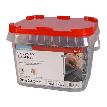 TIMCO CLOUT NAIL - GALVANISED 30 x 2.65 2.50 KG