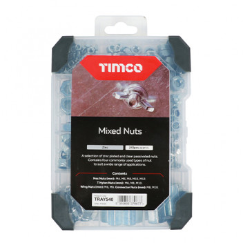 TIMCO MIX NUTS ZINC 243pcs 243 PCS