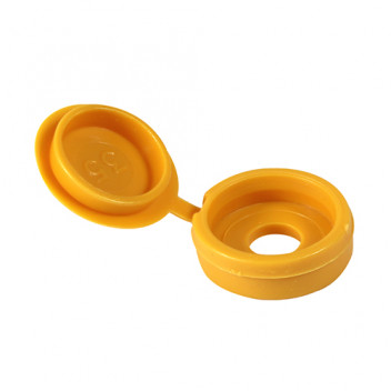 TIMCO SMALL HINGED SCREW CAP- YELLOW To fit 3.0 to 4.5 Screw 100 PCS