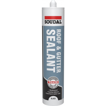 SOUDAL ROOF & GUTTER SEALANT 290ML BLACK