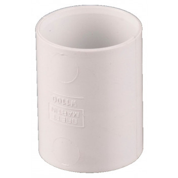 32MM SOLVENT WASTE STRAIGHT CONNECTOR WHITE W1100WP