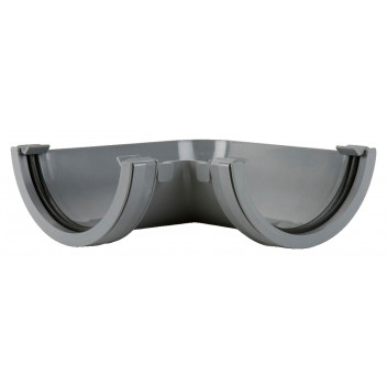 112MM HALF ROUND GUTTER ANGLE 90 GREY BR048G