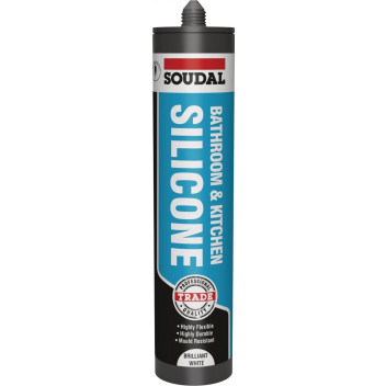 SOUDAL BATHROOM & KITCHEN SANITARY SILICONE 290ML WHITE