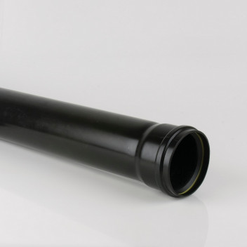 110MM X 3M SOIL PIPE EN1329 S/S BLACK BS414B