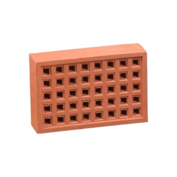 AIR BRICK SQUARE HOLE RED (YA14R) 140 X 220MM