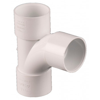 32MM SOLVENT WASTE SWEPT TEE 92.5 WHITE W1160WP
