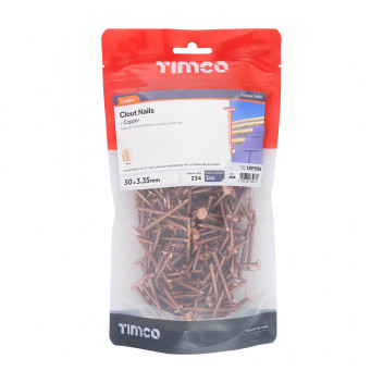 TIMCO CLOUT NAIL COPPER 50 X 3.35 50PCS COP350B