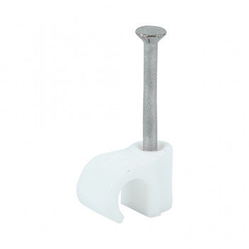 TIMCO ROUND CABLE CLIP WHITE To fit 6.0mm 100 PCS