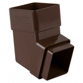 65MM SQUARE DOWNPIPE 112.5 BEND BROWN BR509BR