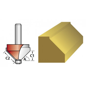 FAITHFULL ROUTER BIT TC 45 DEG REE CHAMFER