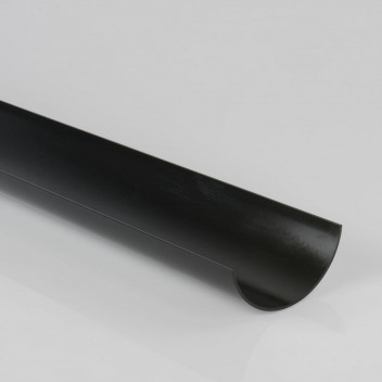 112MM X 4M ROUND GUTTER BLACK BR042B