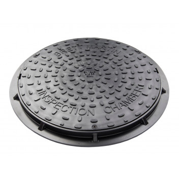 PLASTIC 450MM DIA ROUND LID & FRAME B6255