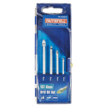 FAITHFULL TILE & GLASS DRILLBI T SET 4  3-6MM