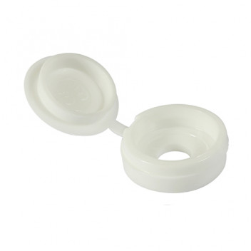 TIMCO LARGE HINGED SCREW CAP - WHITE To fit 5.0 to 6.0 Screw 50 PCS
