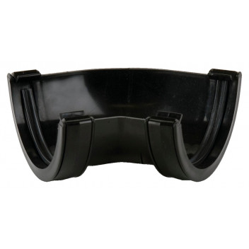 112MM HALF ROUND GUTTER ANGLE 135 BLACK BR049B