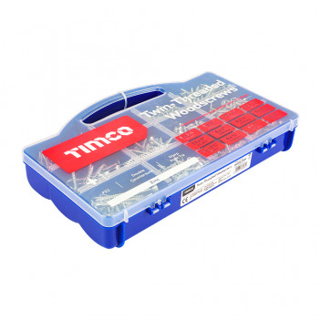 TIMCO TWIN WOODSCREW MIXED TRAY ZINC 1140pcs 1140 PCS