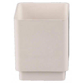 65MM SQUARE DOWNPIPE CONNECTOR WHITE BR506W